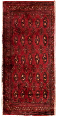 Turkaman Teppich 130 x 60 cm - rot