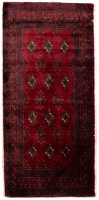 Turkaman Teppich 130 x 60 cm - rot