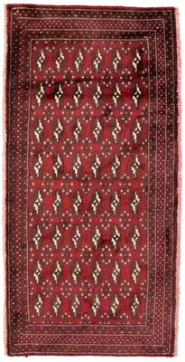 Turkaman Teppich 130 x 60 cm - rot