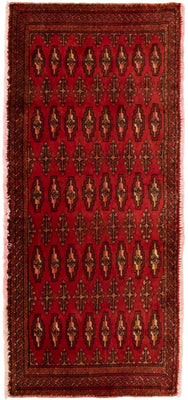 Turkaman Teppich 130 x 60 cm - rot