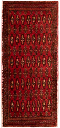 Turkaman Teppich 130 x 60 cm - rot