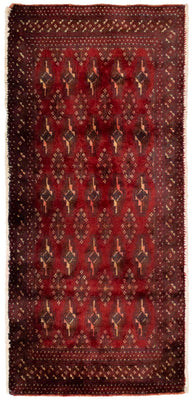 Turkaman Teppich 130 x 60 cm - rot
