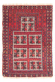Belutsch Teppich - Gebetsteppich - 127 x 80 cm - rot