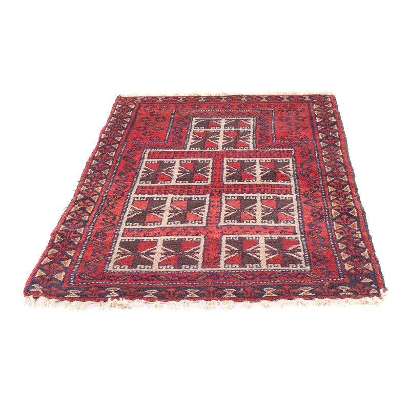 Belutsch Teppich - Gebetsteppich - 127 x 80 cm - rot