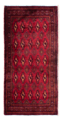 Turkaman Teppich 130 x 60 cm - dunkelrot