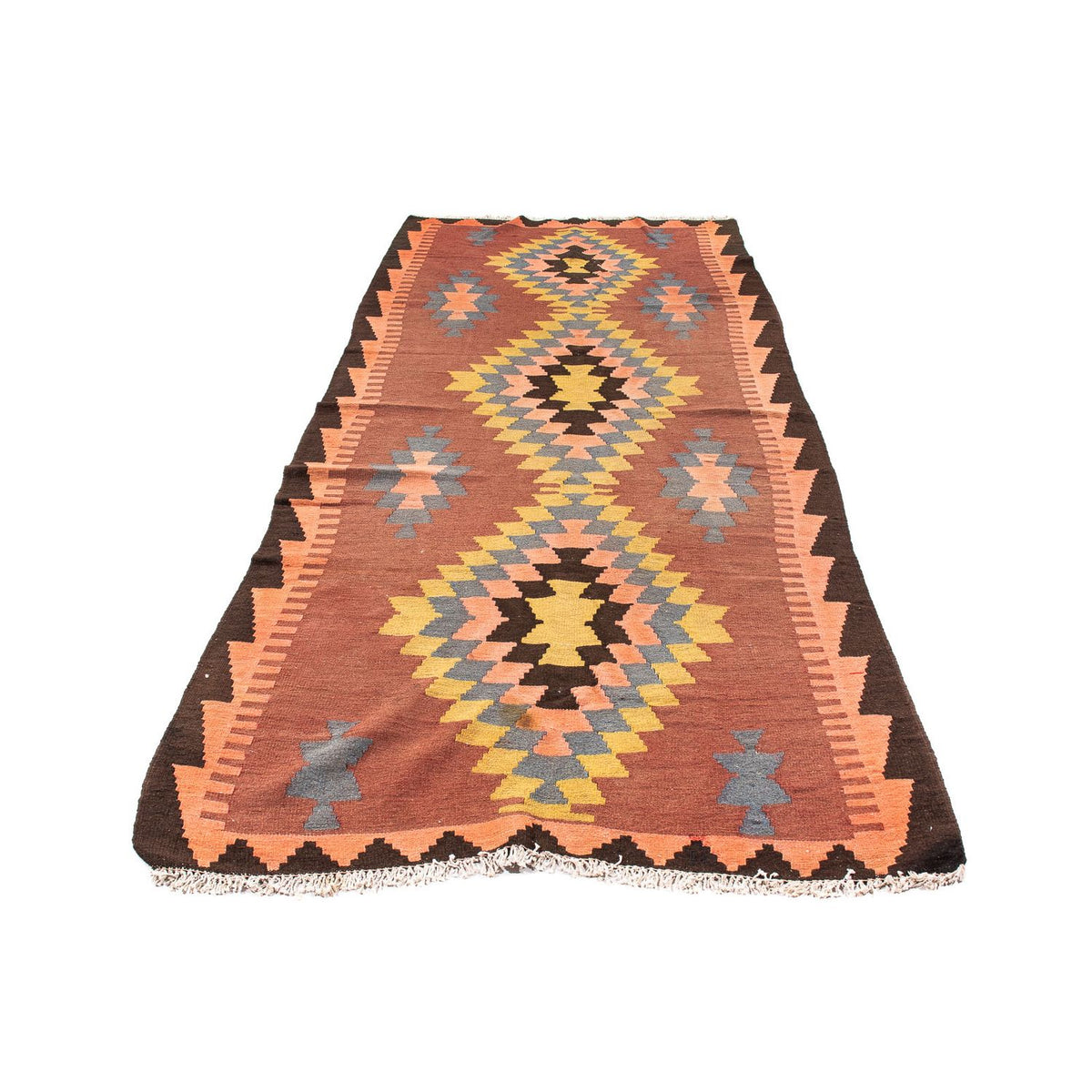 Kelim Teppich - Old 295 x 115 cm - mehrfarbig