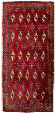 Turkaman Teppich 130 x 60 cm - rot