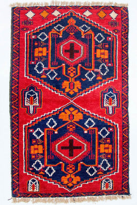 Belutsch Teppich 136 x 80 cm - mehrfarbig
