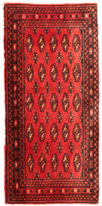 Turkaman Teppich 100 x 50 cm - rot