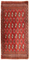 Turkaman Teppich 50x100cm - Orientteppich - Läufer / Rot / 50 x 100 cm Läufer