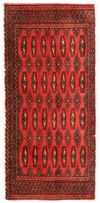 Turkaman Teppich 100 x 50 cm - rot