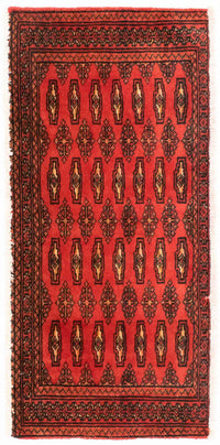 Turkaman Teppich 100 x 50 cm - rot