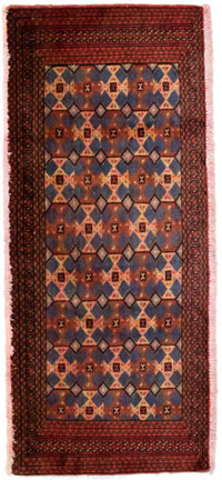 Turkaman Teppich 130 x 60 cm - rot