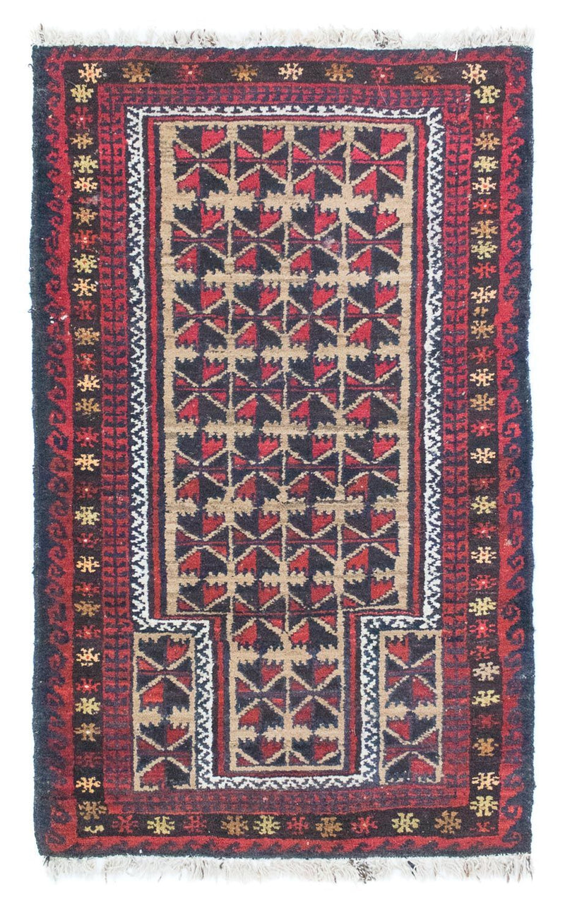 Belutsch Teppich 129 x 78 cm - blau