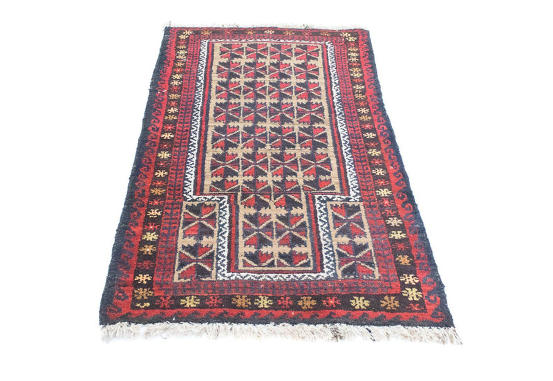 Belutsch Teppich 129 x 78 cm - blau