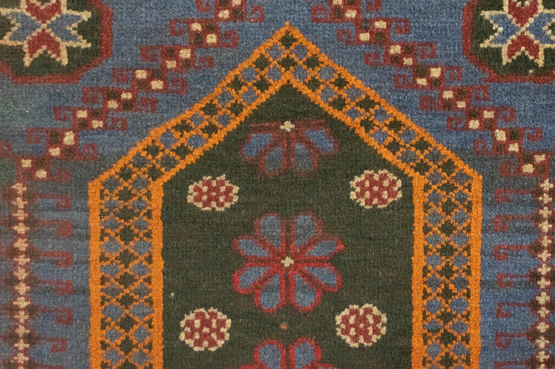 Belutsch Teppich 134 x 81 cm - blau