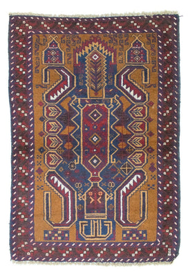 Belutsch Teppich 136 x 89 cm - blau