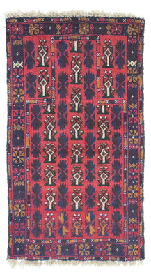 Belutsch Teppich 126 x 73 cm - rot