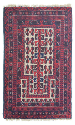 Belutsch Teppich 125 x 74 cm - rot