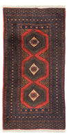 Hamadan Teppich 75x146cm - Perserteppich - Rechteckig / Rot / 75 x 146 cm Rechteckig