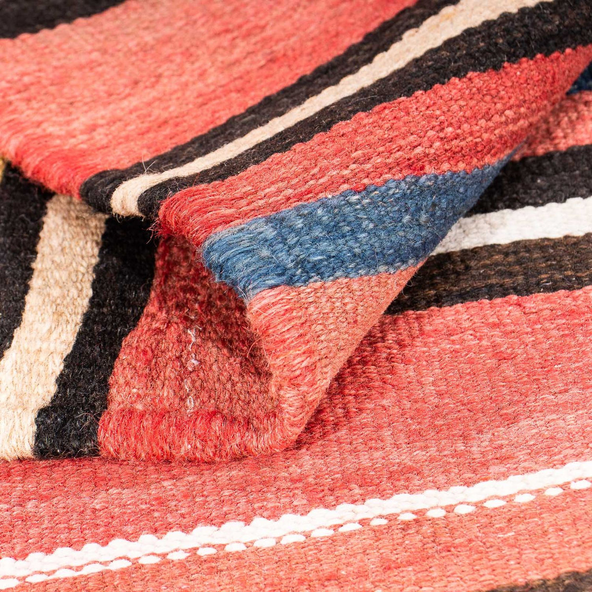 Kelim Teppich - Old 130 x 130 cm - mehrfarbig