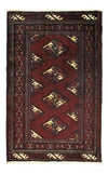 Turkaman Teppich 66x95cm - Orientteppich - Rechteckig / Rot / 66 x 95 cm Rechteckig