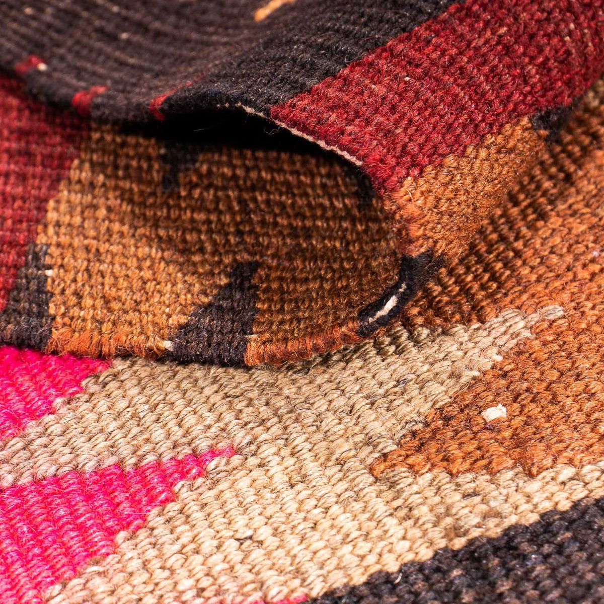 Kelim Teppich - Old 90 x 85 cm - mehrfarbig