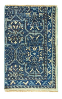 Designer Teppich 92 x 59 cm - blau