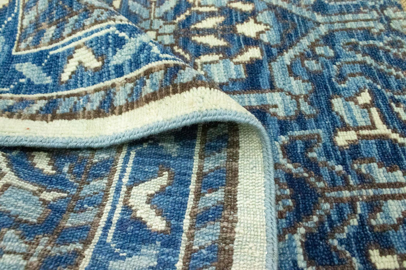 Designer Teppich 92 x 59 cm - blau