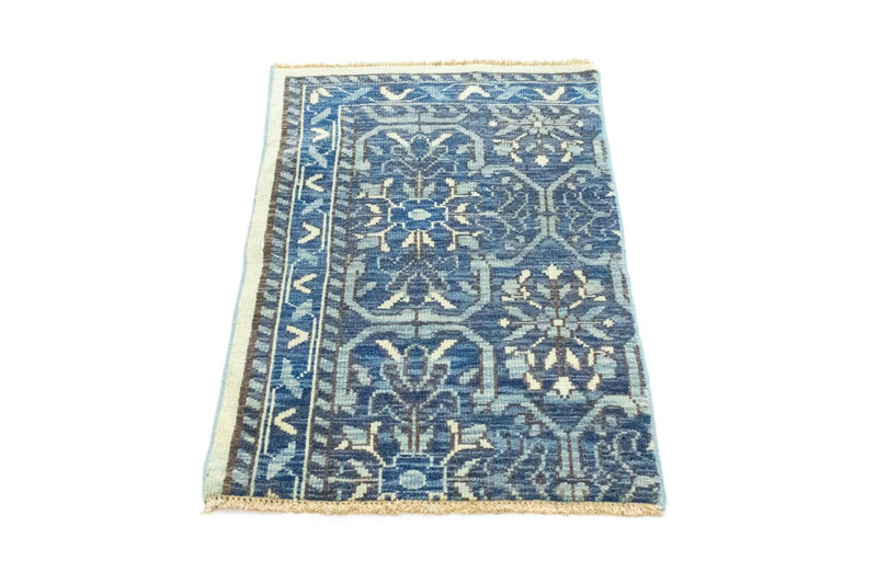 Designer Teppich 92 x 59 cm - blau