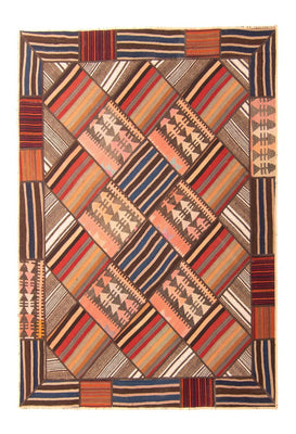 Patchwork Teppich 200 x 150 cm - mehrfarbig