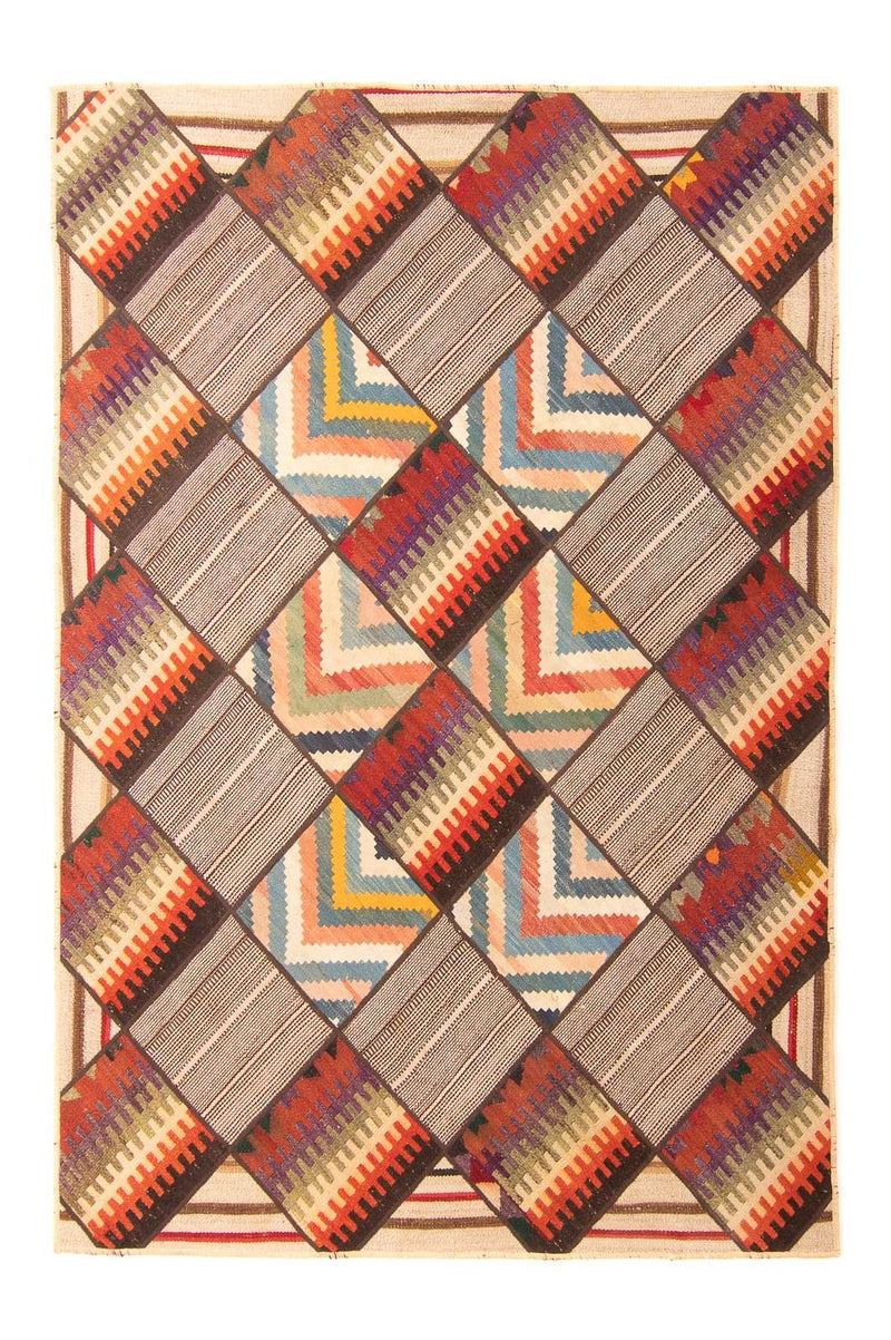 Patchwork Teppich 200 x 150 cm - mehrfarbig
