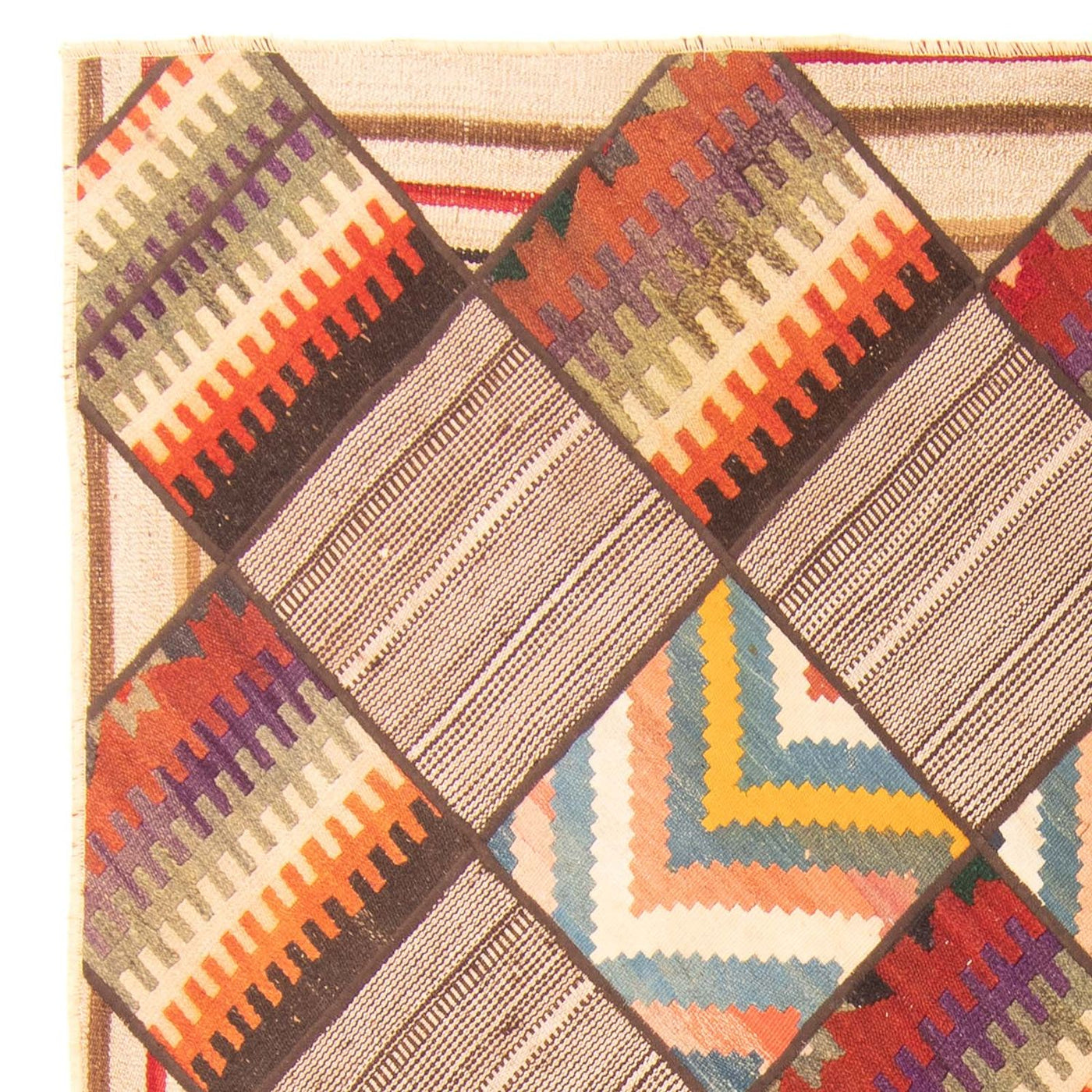 Patchwork Teppich 200 x 150 cm - mehrfarbig