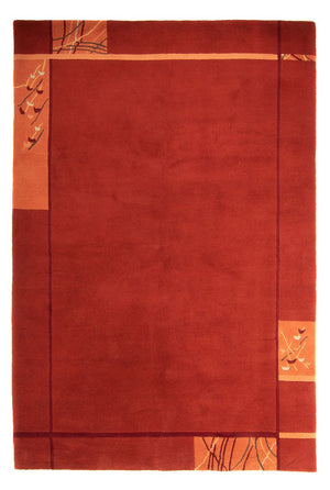 Nepal Teppich 293 x 205 cm - dunkelrot