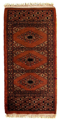 Pakistan Teppich 63 x 32 cm - dunkelrot