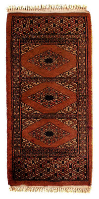 Pakistan Teppich 63 x 32 cm - dunkelrot