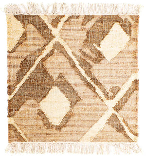 Kelim Teppich - Trendy 63 x 62 cm - hellbraun