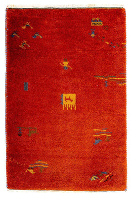 Gabbeh Teppich - Indus 90 x 60 cm - rot
