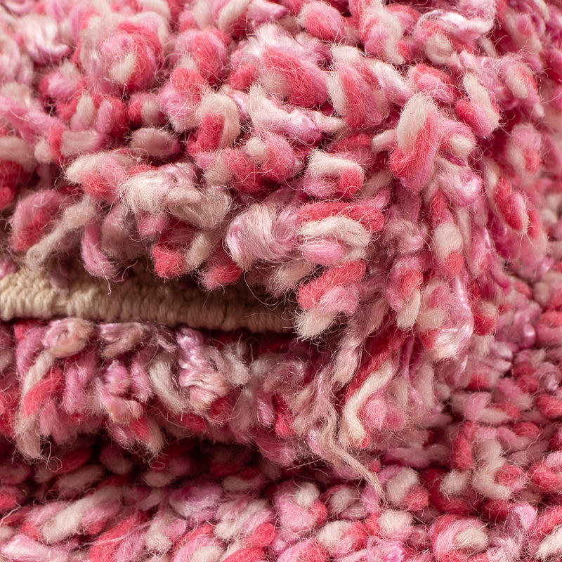 Hochflor Teppich - 95 x 62 cm - rosa