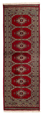 Pakistan Teppich 192 x 64 cm - dunkelrot