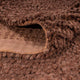 Hochflor Teppich 230 x 150 cm - braun