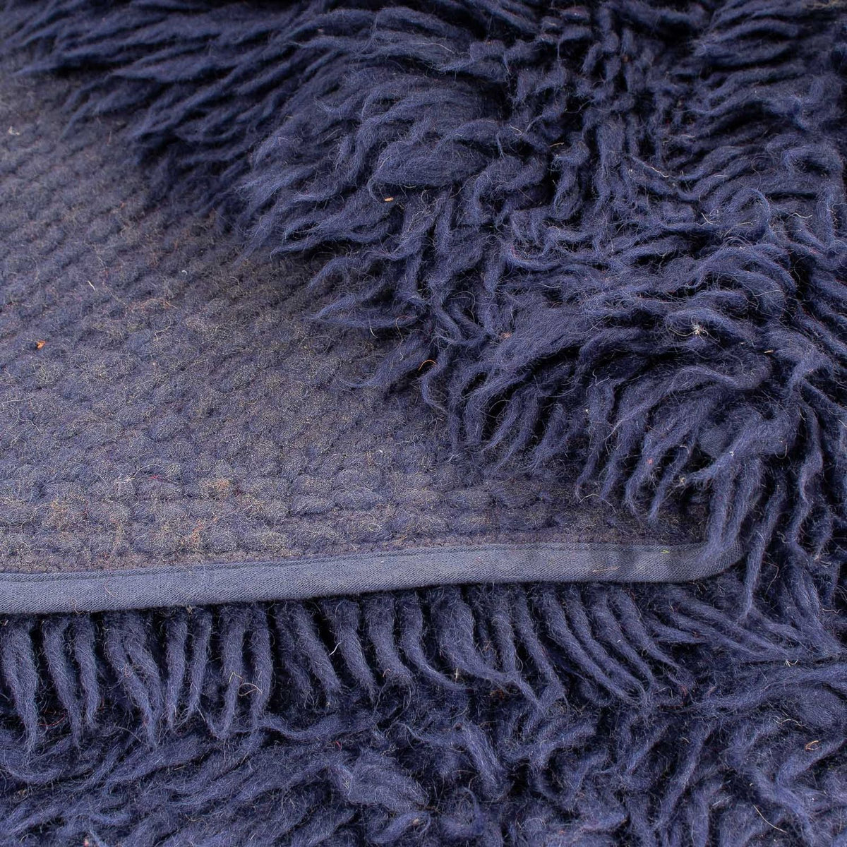 Hochflor Teppich 261 x 261 cm - dunkelblau