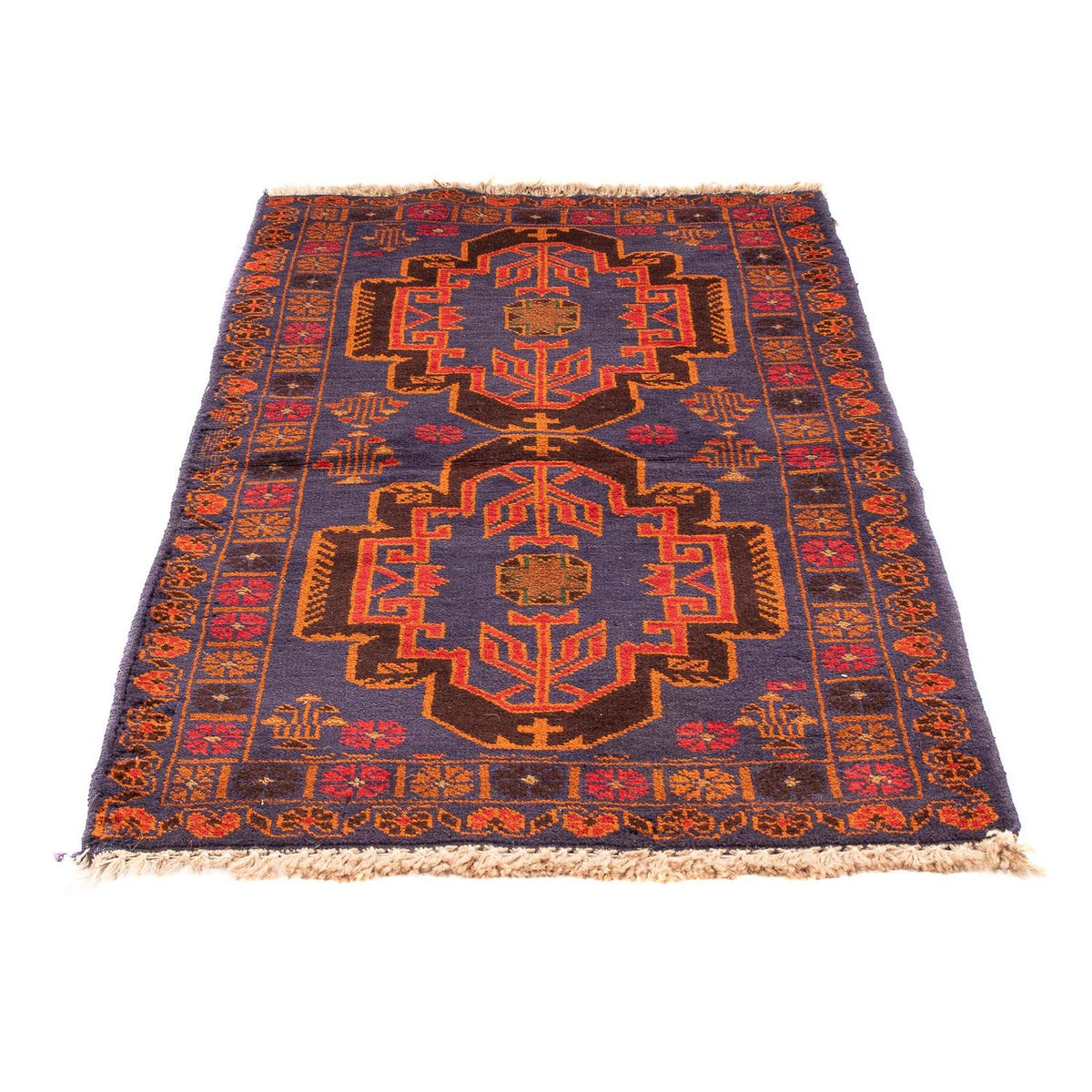 Belutsch Teppich 133 x 76 cm - dunkelblau