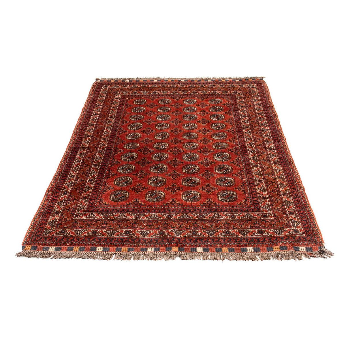 Afghan Teppich - Buchara 199 x 124 cm - dunkelrot