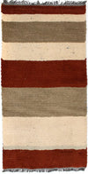 Nepal Teppich 70x140cm - Wollteppich - Rechteckig / Mehrfarbig / 70 x 140 cm Rechteckig
