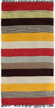 Nepal Teppich 140 x 70 cm - mehrfarbig