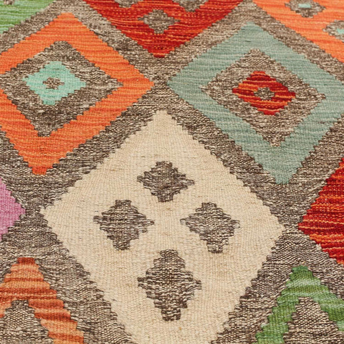 Kelim Teppich - Splash 194 x 151 cm - mehrfarbig