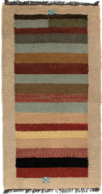 Nepal Teppich 140 x 70 cm - mehrfarbig