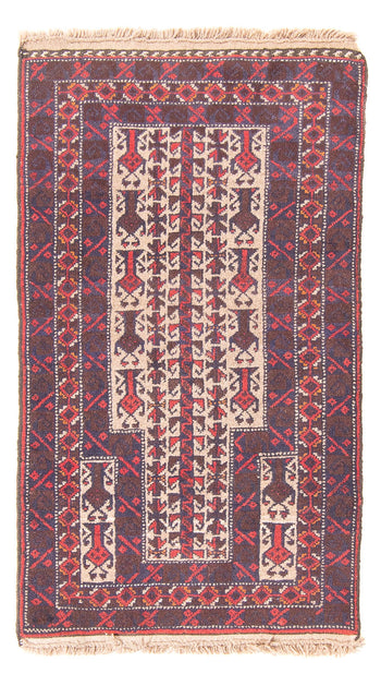 Belutsch Teppich - Gebetsteppich - 113 x 62 cm - beige