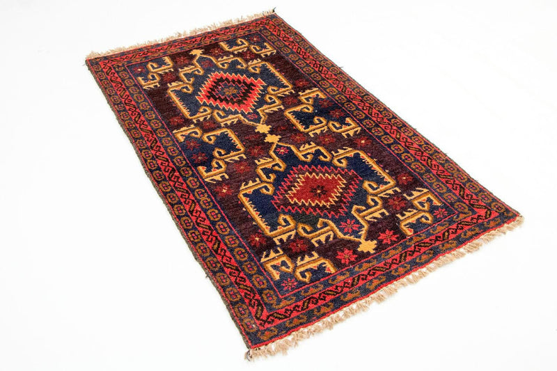 Belutsch Teppich 129 x 77 cm - mehrfarbig